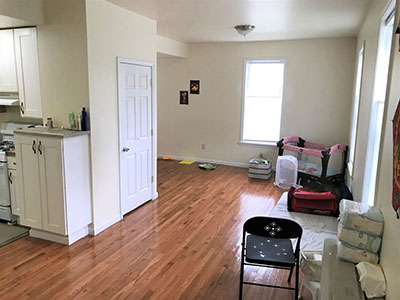 59 side front entrance -LR to right, kitchen to left